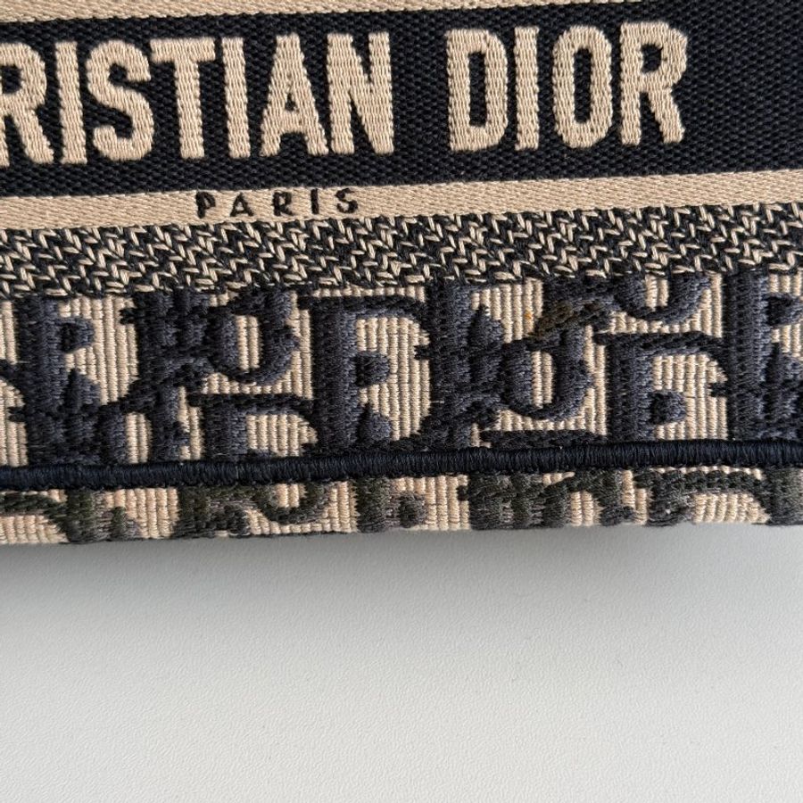 95新💙 Dior 迪奧 橫板 Mini Tote 深藍老花-9