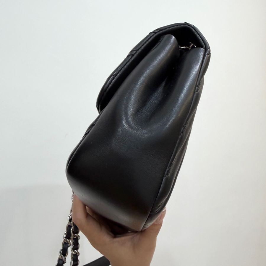 《仙闆名牌精品》CHANEL 香奈兒 CF V紋 銀釦 黑 鍊條包 斜背包 手提包 側背包-14