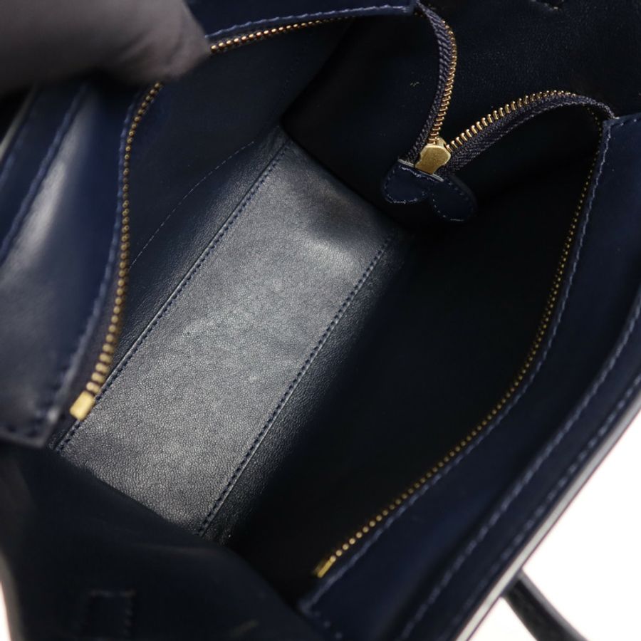 CELINE 麂皮/牛皮皮革Nano Luggage手挽肩背兩用袋-9