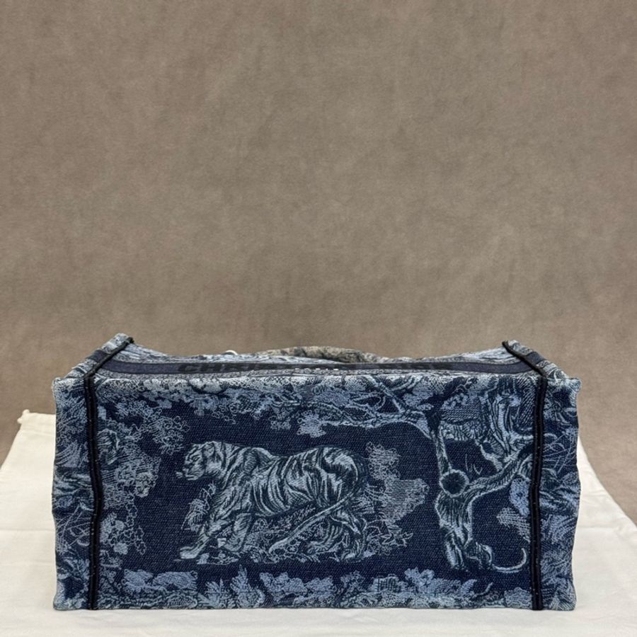 ✨DIOR迪奧 Book Tote托特包購物袋手提包 中號 丹寧藍23編碼❤️正品-5