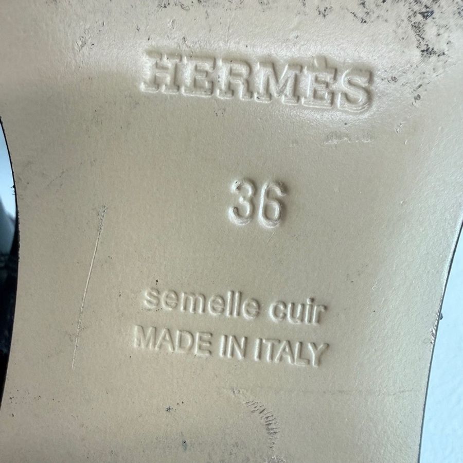 HERMES愛馬仕 靴子 皮質 短靴 kelly銀扣 黑色 36碼-6