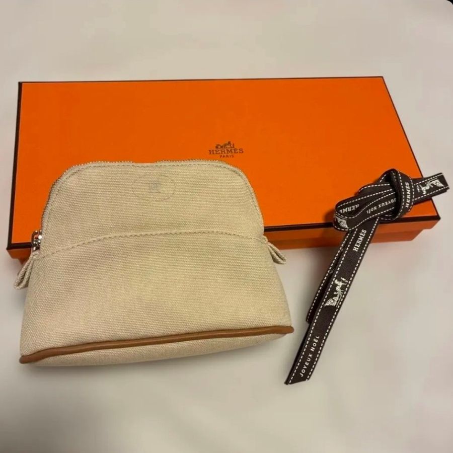 全新未使用 Hermes Bolide Mini 收納包 米色-1