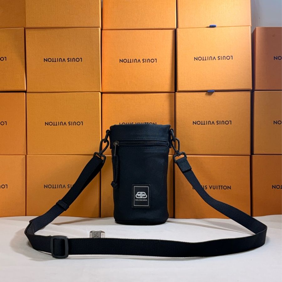 🎁全台最甜 全新閒置 巴黎世家 Balenciaga 黑雙B大logo 小圓筒包-3