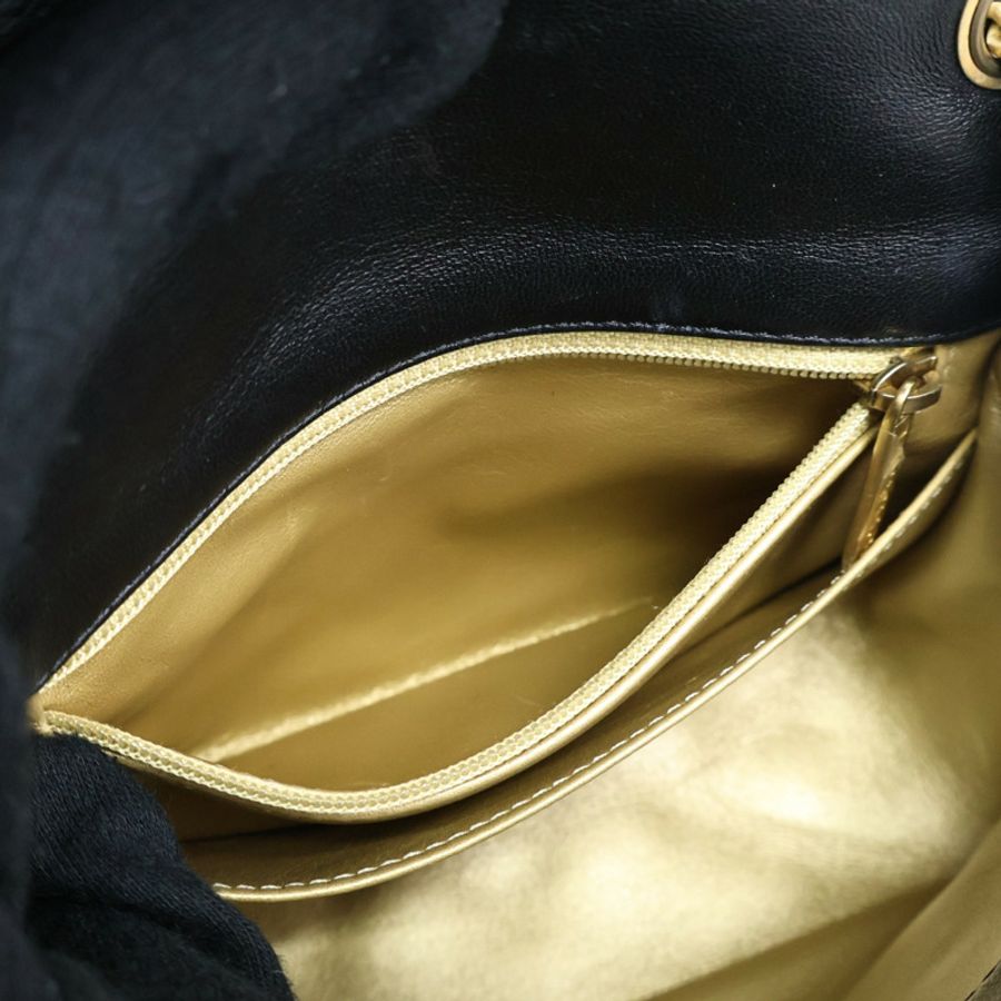 黑色 菱格紋 羊皮 金球方胖子 Pearl Crush Flap 肩背包【CHANEL 香奈兒】 AS1786-3