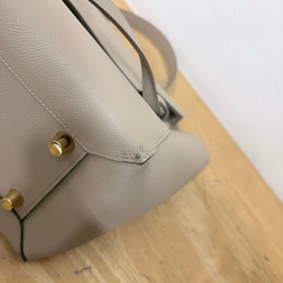 Celine belt bag mini 鯰魚包 肩背手提 米灰色-8