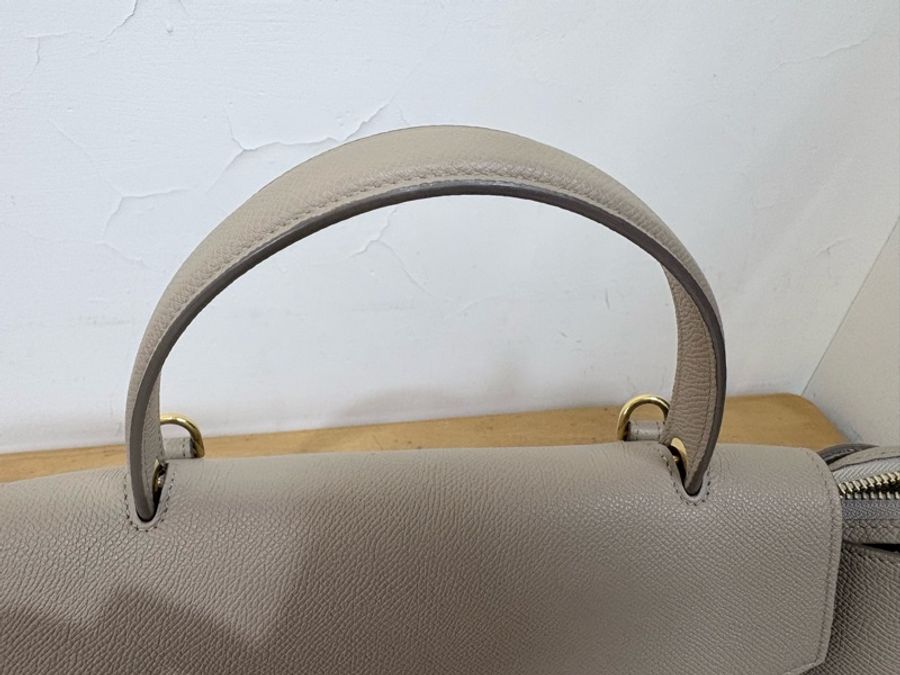 Celine belt bag mini 鯰魚包 肩背手提 米灰色-14