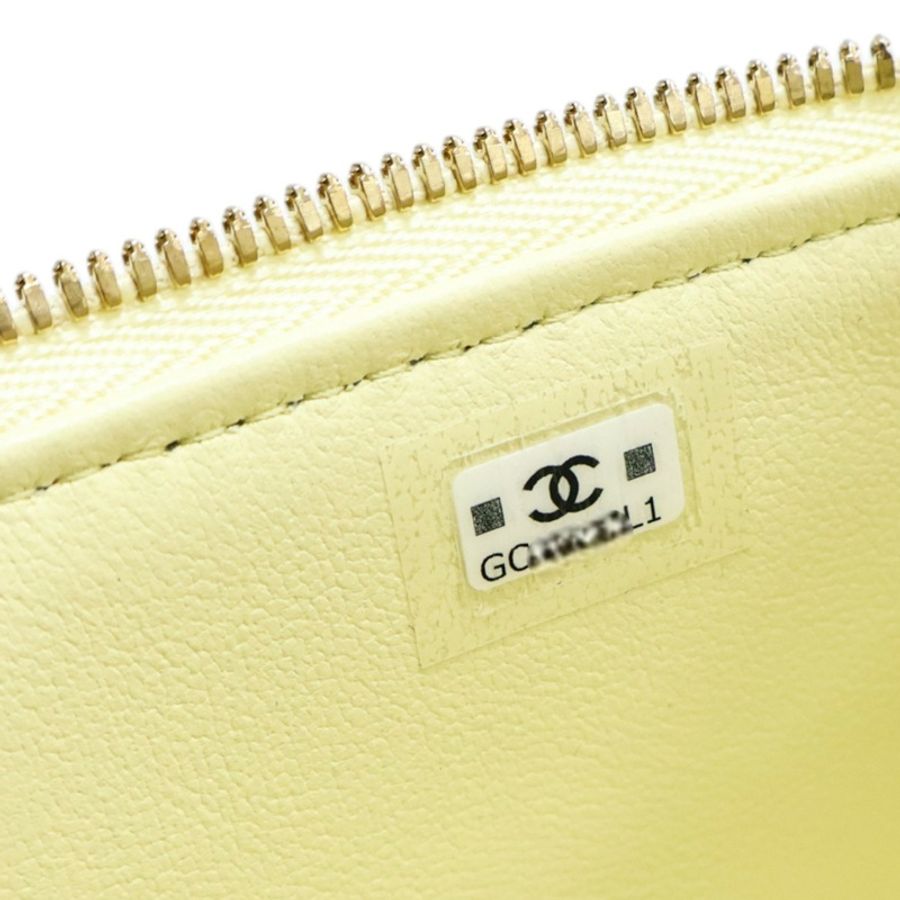 黃色 菱格紋 羊皮 Vanity Chain Bag 肩背包【CHANEL 香奈兒】 AP3258-5