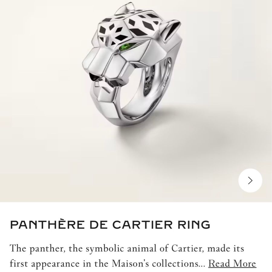 Cartier 卡地亞 panthers 獵豹戒指,尺寸 48 號-6