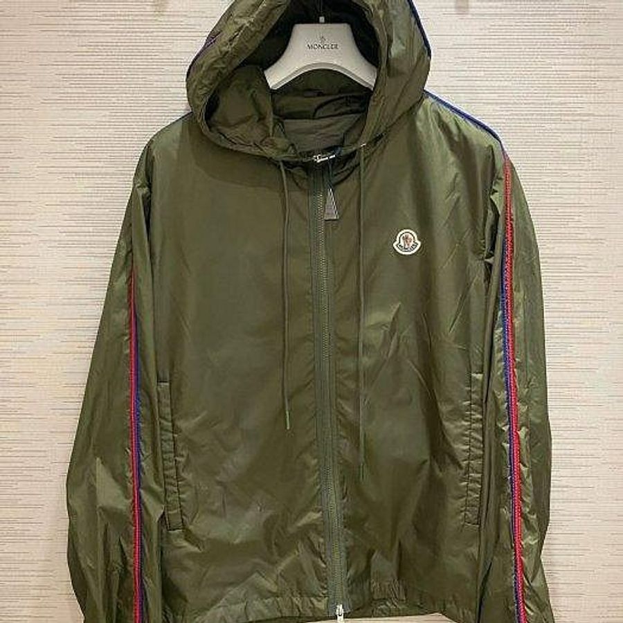 💎Han's house精品服飾💎moncler 彩條 尼龍 風衣 連帽 外套 稀有大尺寸 現貨 4原價27000-0