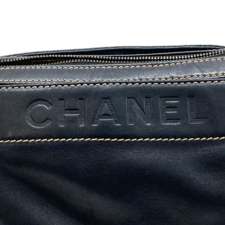 CHANEL 香奈兒 A24781 LAX ACCORDION BAG 肩背包 小羊皮 黑色 銀釦-13