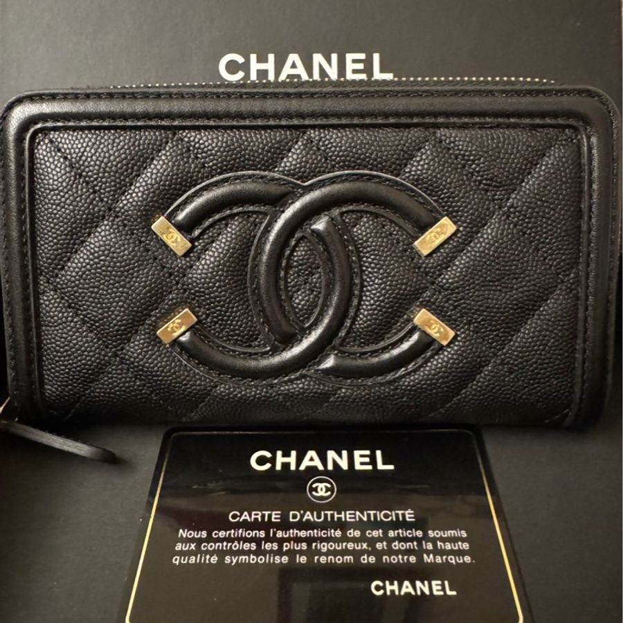 全新全配 Chanel Vanity雙C拉鏈中夾-4