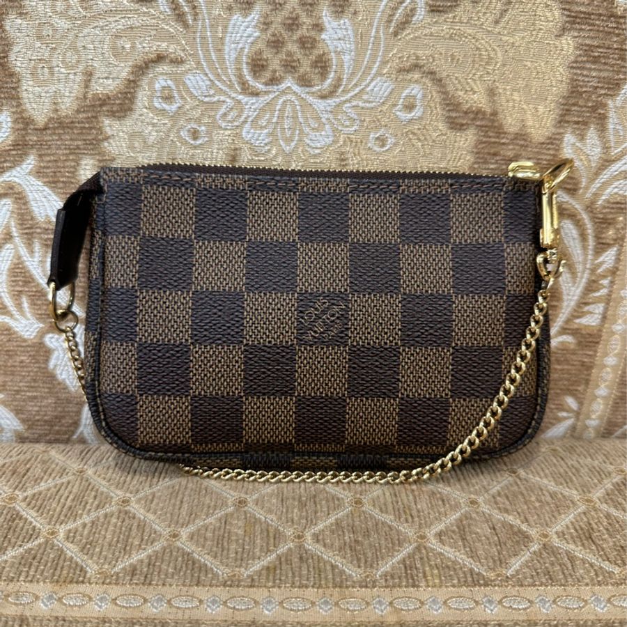 LV 咖格金釦Mini麻將包N58009-0