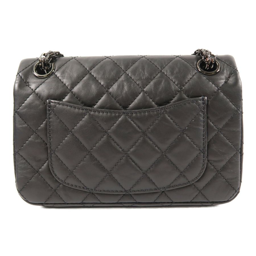 CHANEL 牛皮皮革2.55 Mini鏈帶肩背袋-1