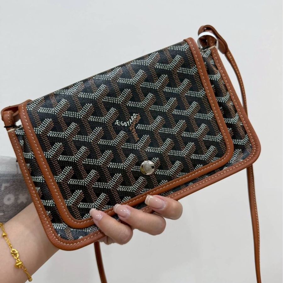 GOYARD Plumet Pocket 經典棕色 Wallet 信封包 斜背包 肩背包 側背包 手提包-1