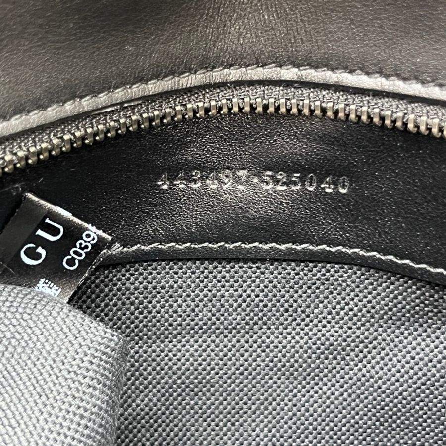 GUCCI 黑色GG marmont中號鏈條包-7