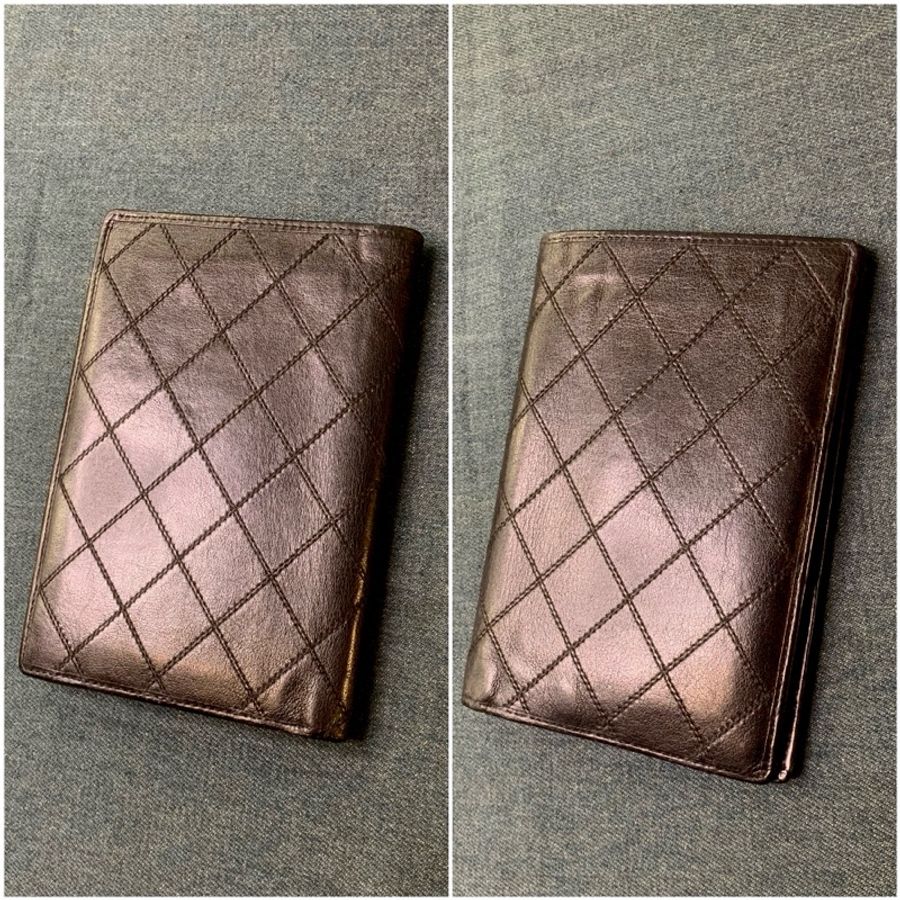 Chanel Vintage Classic Diamond Quilting Long Wallet In Black 經典黑色小牛皮菱格紋長銀包-2