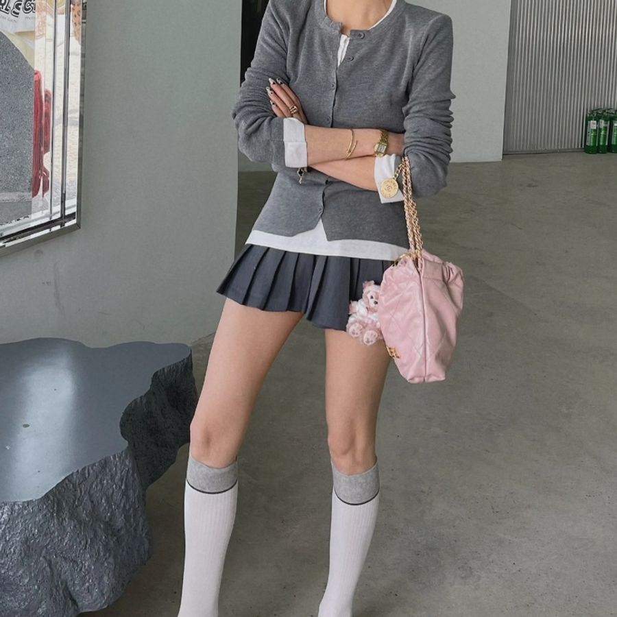 CHANEL香奈兒粉金22bagmini垃圾袋單肩斜挎包-26