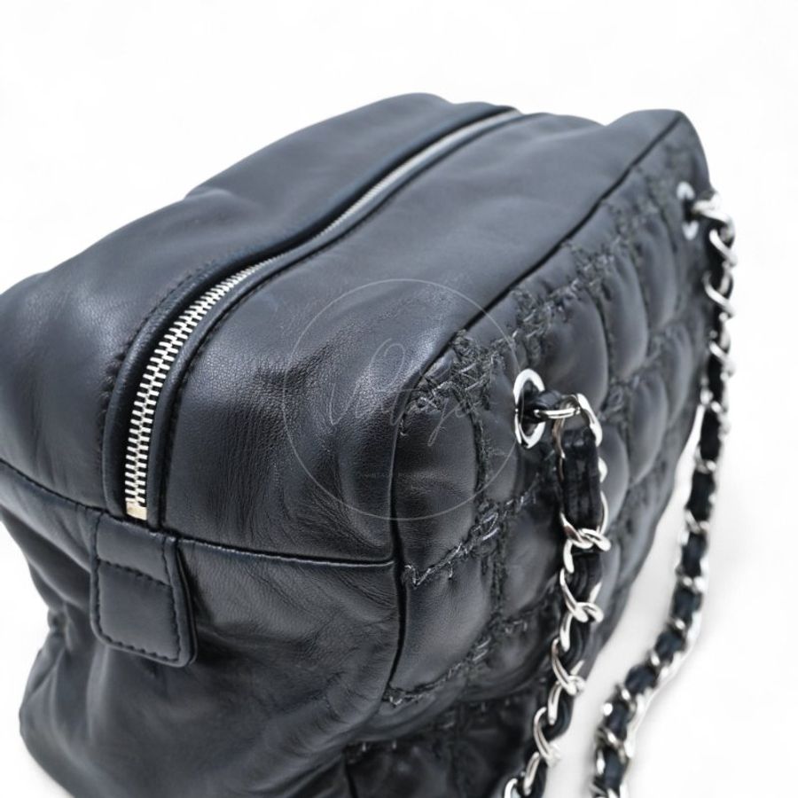 中古 Chanel 香奈兒 方格縫線 粗花呢款 Bubble Bag泡泡包-30