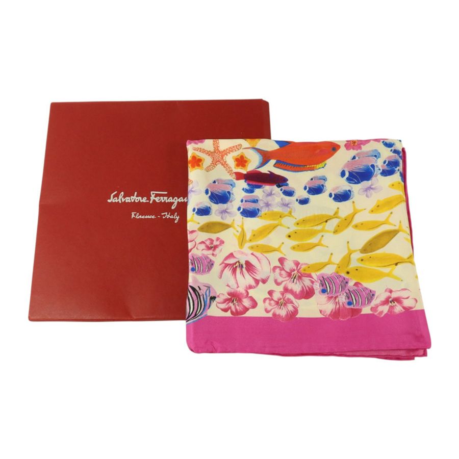 Salvatore Ferragamo 絲質Scarf 87x87cm絲巾-8