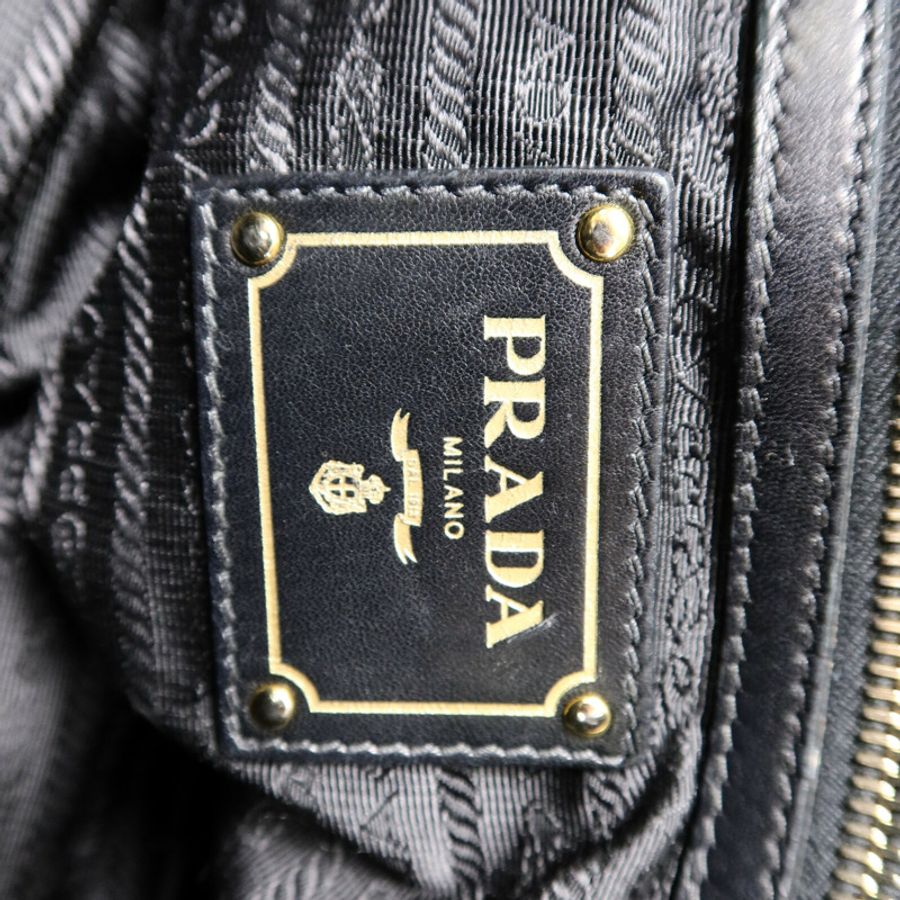 PRADA 羊皮皮革Nappa Gaufre Shoulder Tote手挽肩背兩用袋-5