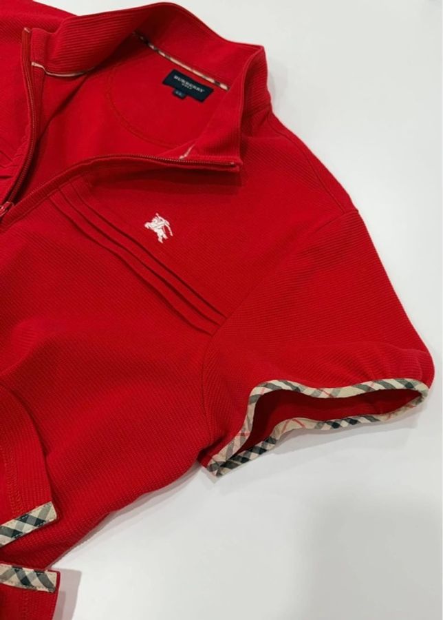BURBERRY GOLF 經典格紋滾邊立領上衣-2