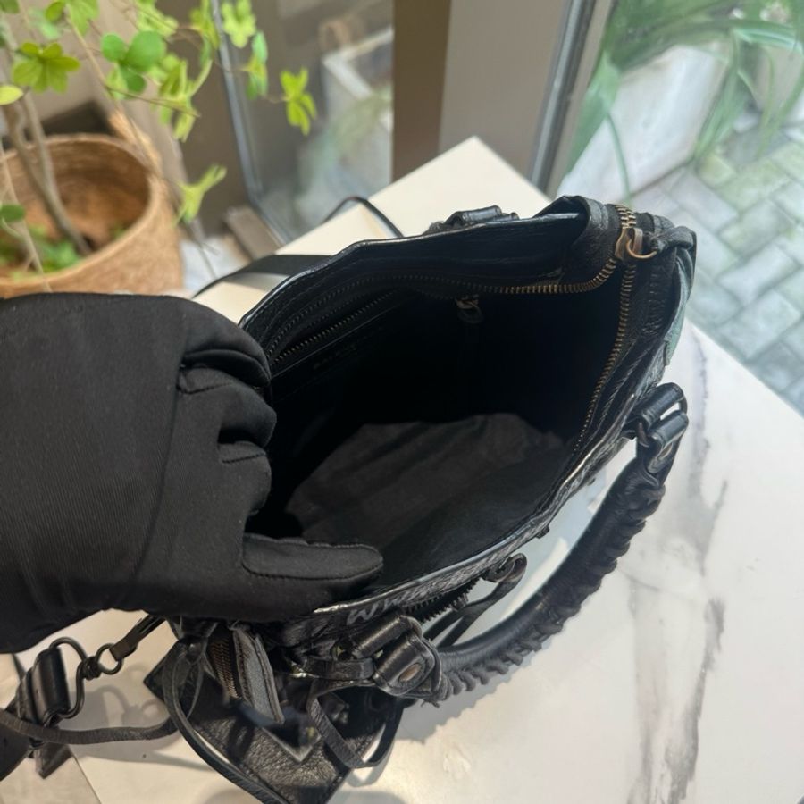 ✨99新Balenciaga巴黎世家 絕版塗鴉機車包 單肩包手提包斜背包 💛正品保障-7