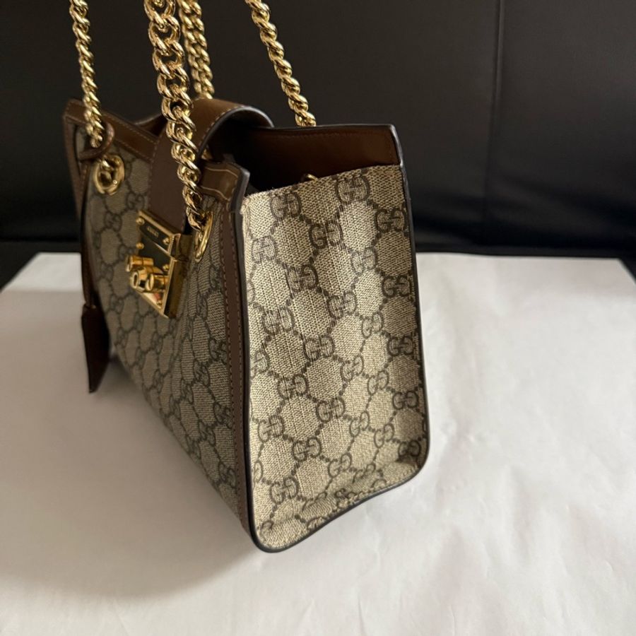 Gucci 古馳老花padlock小三包單肩手提包黑標035-4