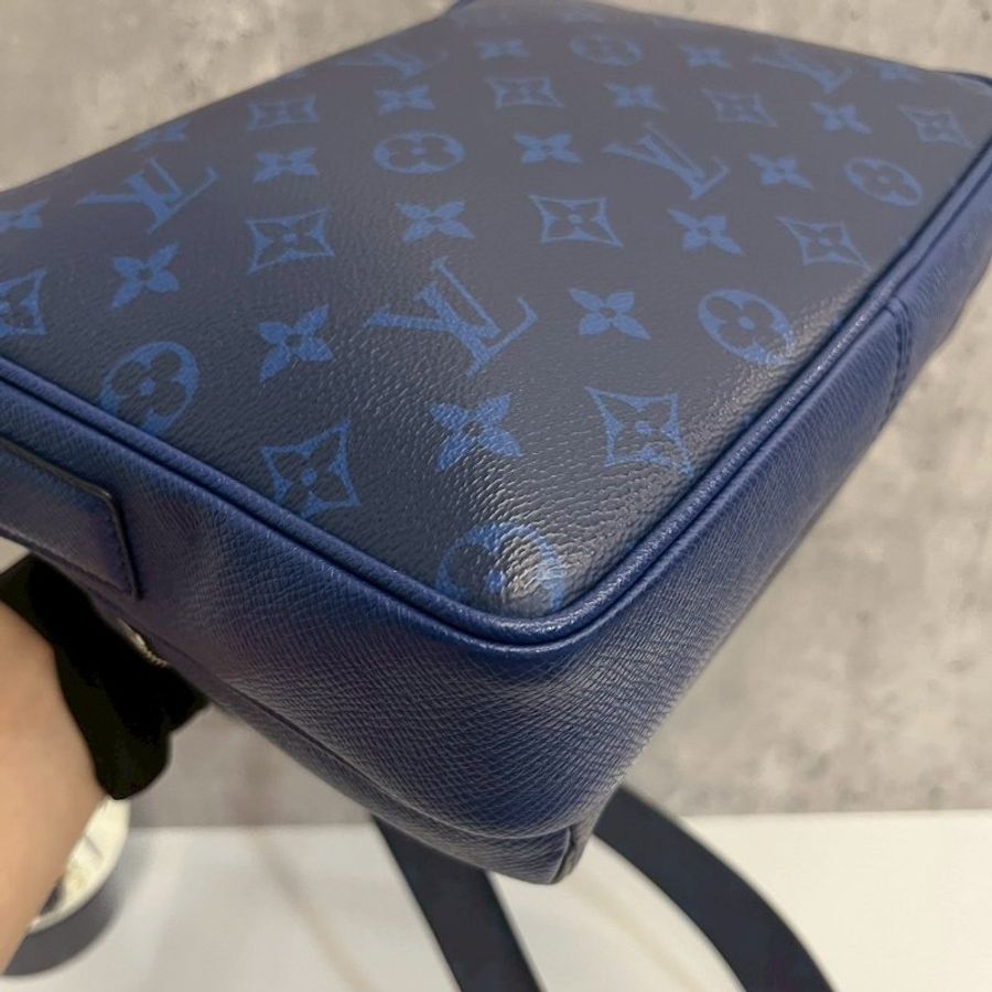 Louis Vuitton  M30242 outdoor Monogram 藍色老花拼皮郵差包-14