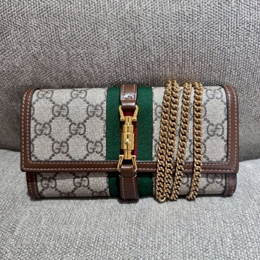 GUCCI Jackie 1961 系列的鍊帶錢包-0