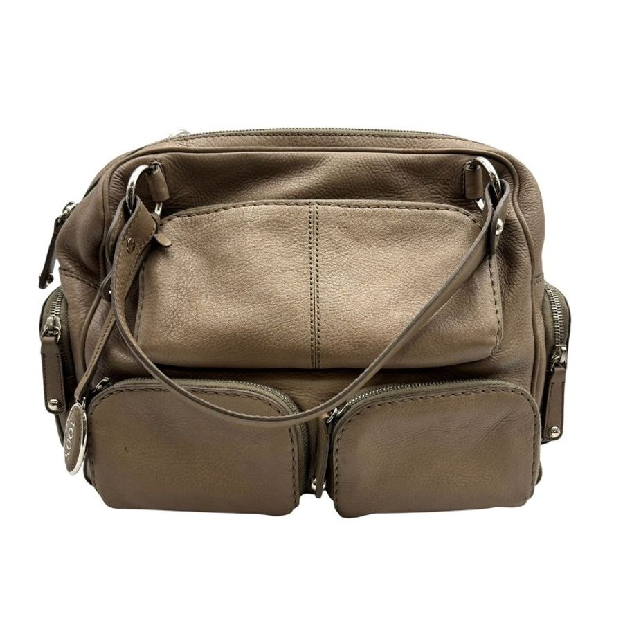 【美收精品】TODS 大象灰手提包 C-526【隔月月中將轉賣至日本 上架期限30天】-0