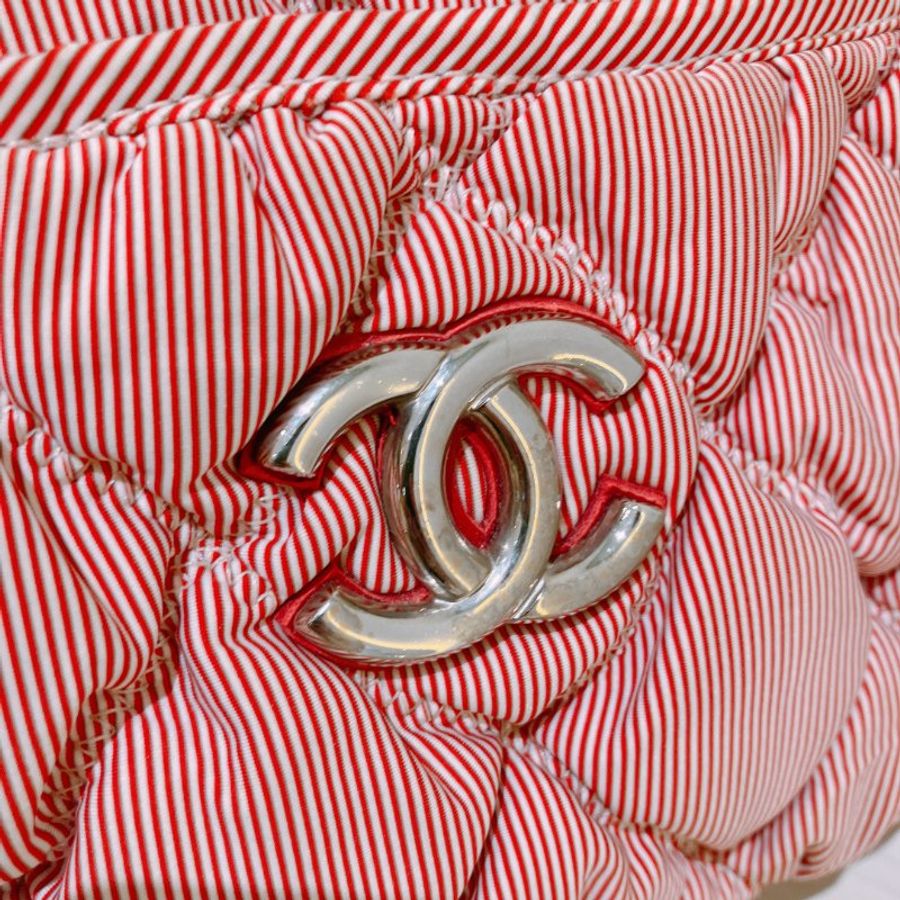 TK2052 Chanel 香奈兒水餃鍊帶包包 Bubble Chain Shoulder Bag Red x PHW-26