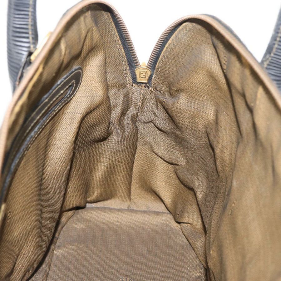 【日本直送】FENDI Zucca帆布手提包 黑色棕色 正品 179721A-19
