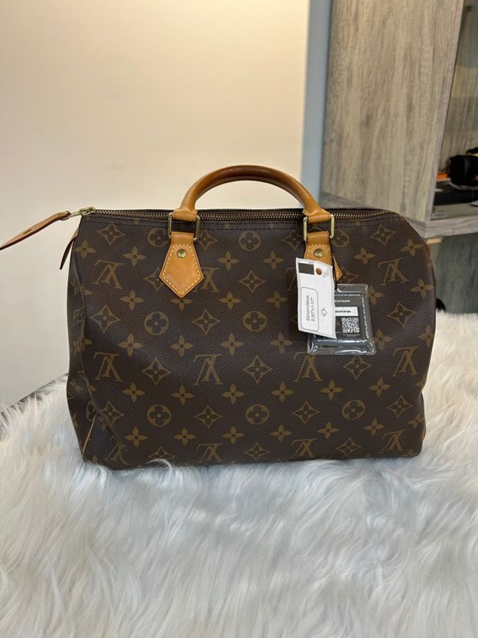 LV speedy30 老花 手提包-0