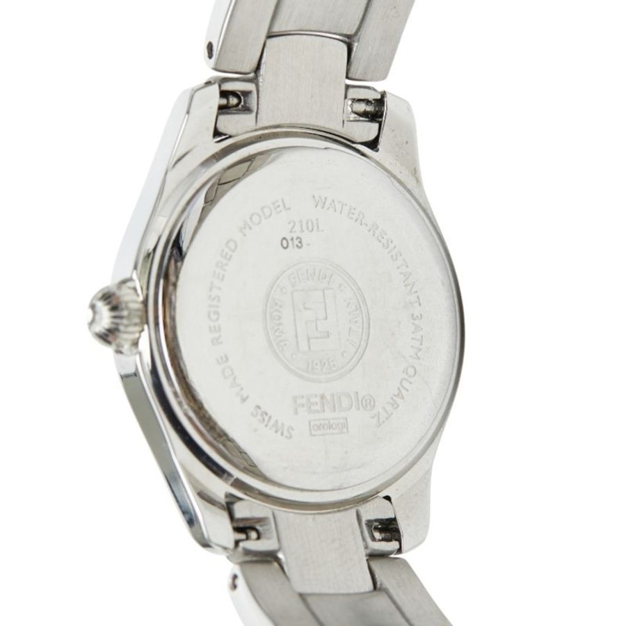 Fendi Orologi 三針腕錶 210L 石英銀色錶盤不鏽鋼女錶 FENDI-5