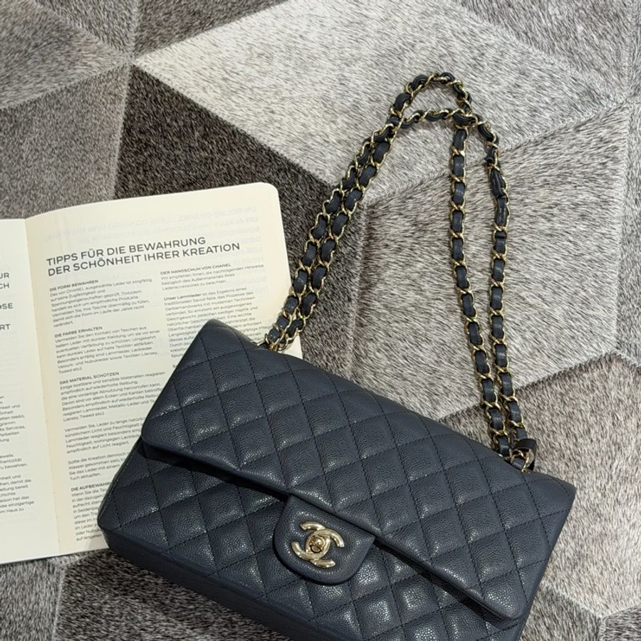 CHANEL COCO25灰色淡金扣/晶片-0