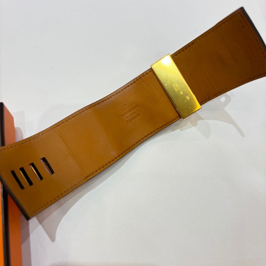 Hermes 基本款 藍金鉚釘 CDC手環-3