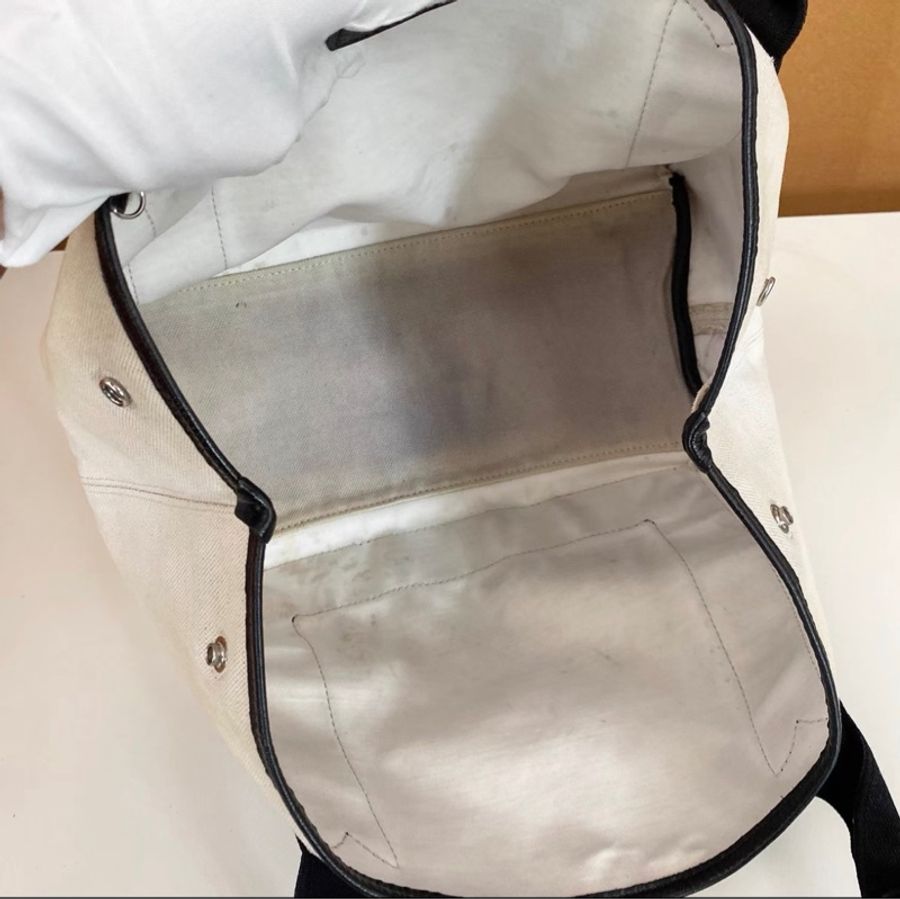 巴黎世家Balenciaga黑白熊猫拼色帆布托特包小號-4