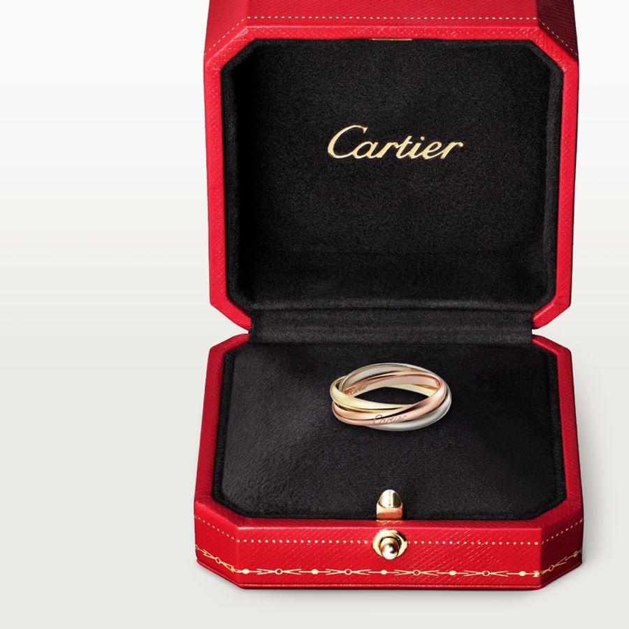 卡地亞Cartier 18K三色金Trinity小型款三環戒指CRB4235155 經典永恆現貨 💍-5