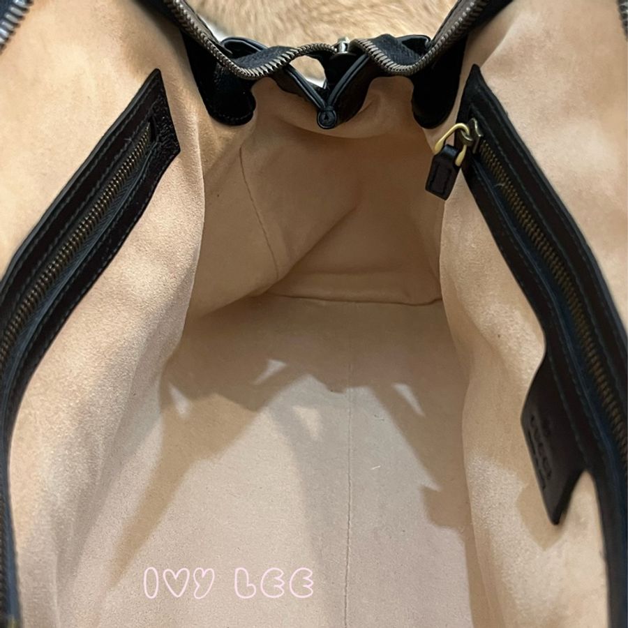 Gucci Libelle 兩用皮革手提包 斜背包 516459 黑色 金 虎頭 正品 二手精品-10