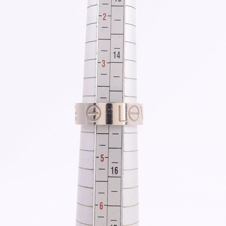 CARTIER 18K白金Love Ring戒指-6