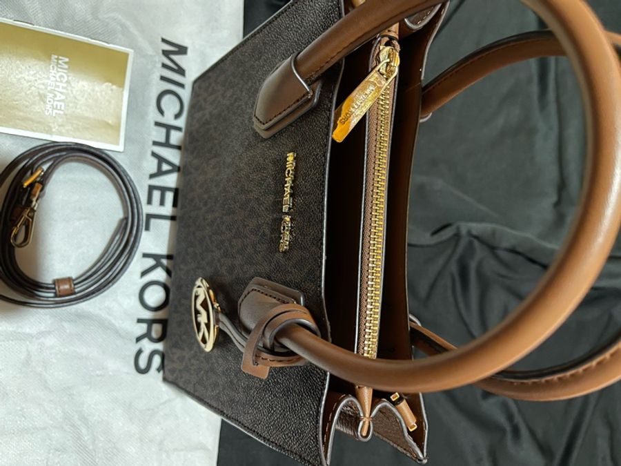 MICHAEL KORS金釦老花手提包 側背包 MK-38
