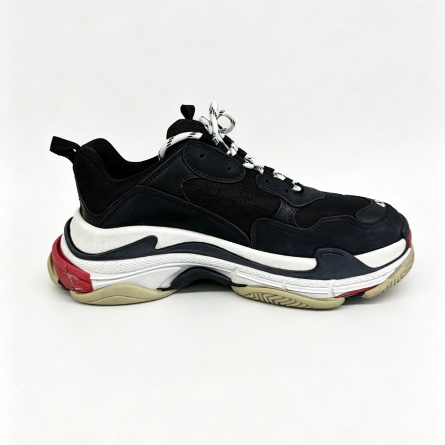 巴黎世家/Balenciaga TRIPLE 織物/牛剖層革 43碼-6