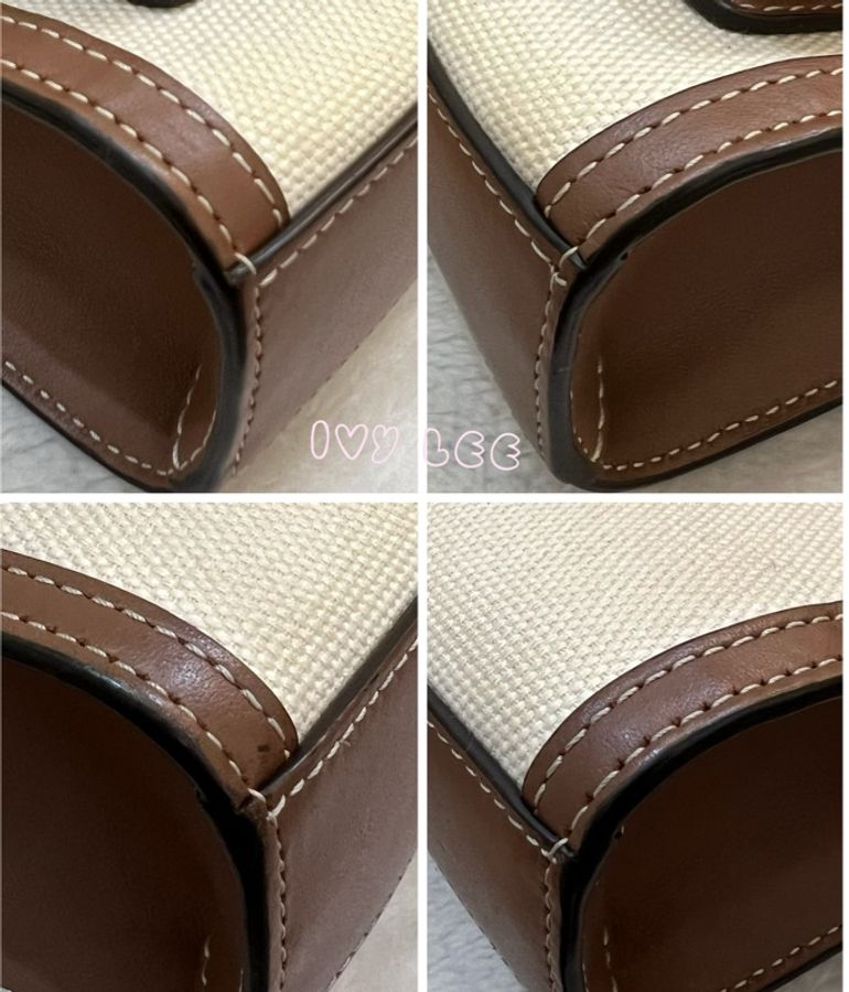 BURBERRY Pocket 80393611 雙色帆布皮革 斜背包 肩背包 正品 二手精品-12