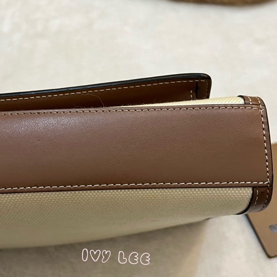 BURBERRY Pocket 80393611 雙色帆布皮革 斜背包 肩背包 正品 二手精品-34