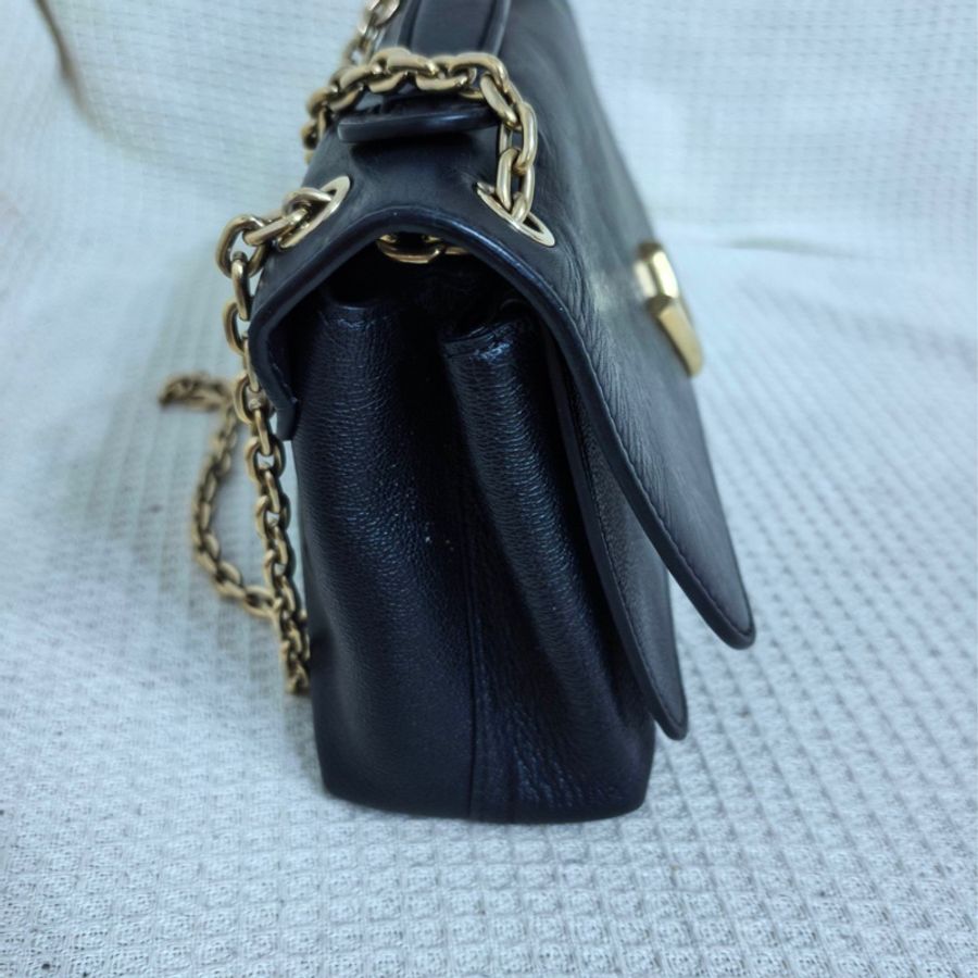 95新️Louis Vuitton/路易威登Very Chain全皮黑金鍊條斜挎包-2