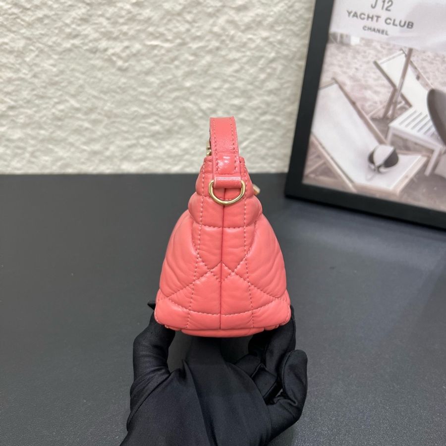 99新Dior迪奧Travel Nomad粉色藤格紋mini手提飯盒包-2