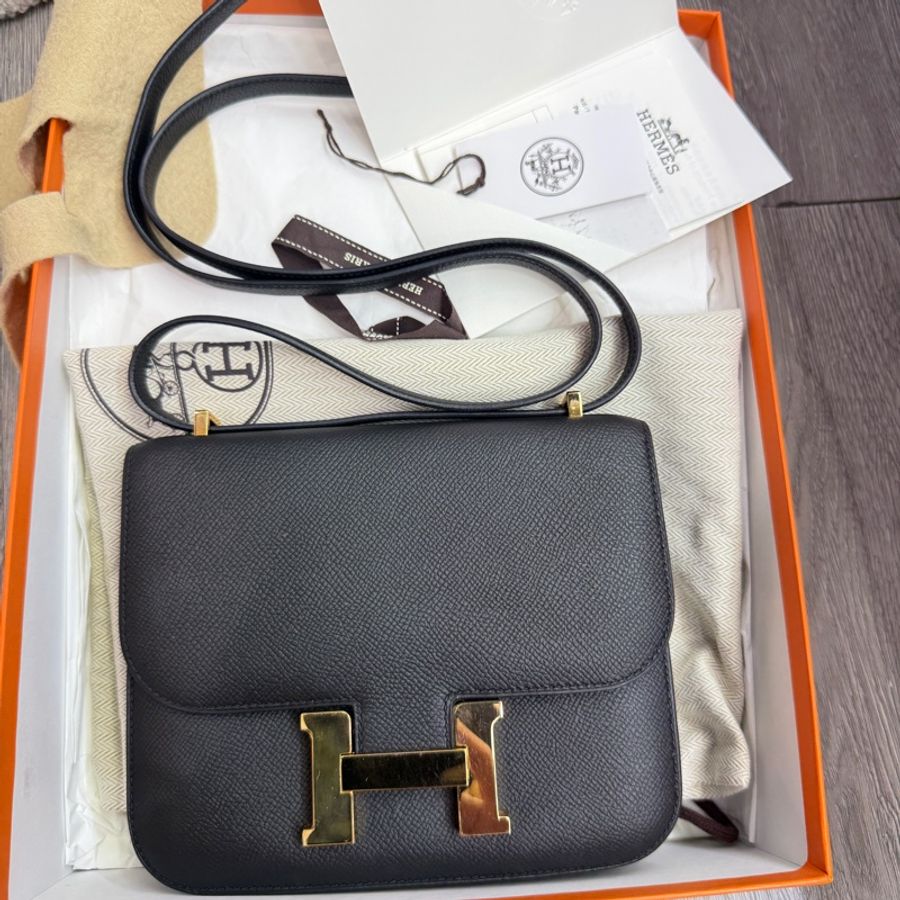98新愛馬仕Hermès Constance Mini 康康黑金扣19-8