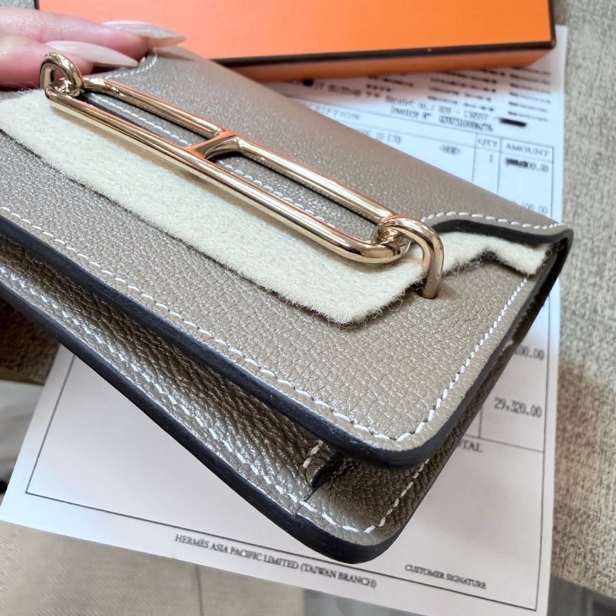 愛馬仕hermes roulis豬鼻子slim 大象灰 6/30前$52000💕-9