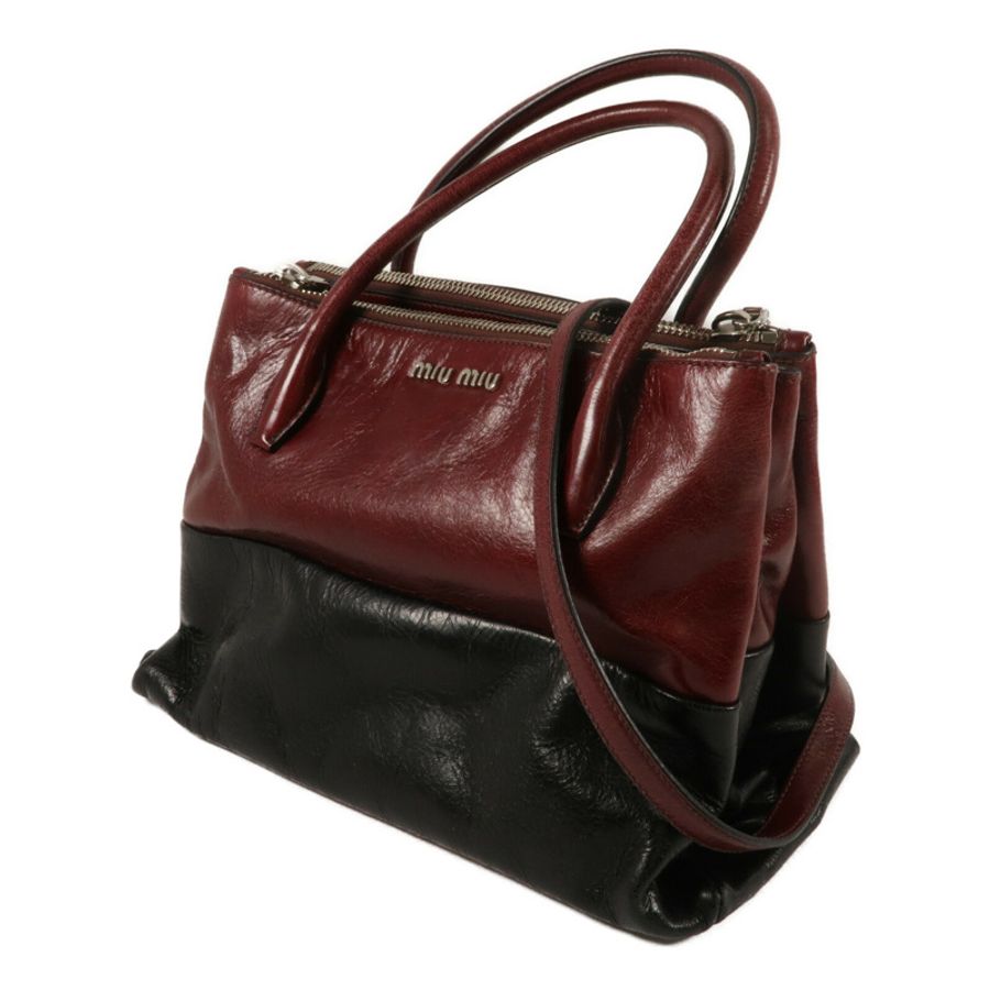 Miu Miu 牛皮皮革2 Way Shoulder手挽肩背兩用袋-1