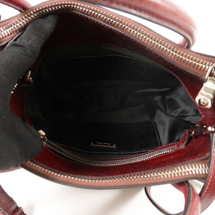 Miu Miu 牛皮皮革2 Way Shoulder手挽肩背兩用袋-4